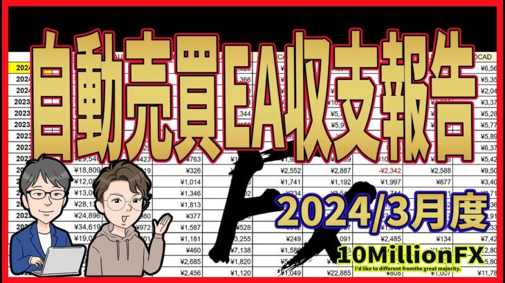 FX 自動売買EA収支報告　2024 3月度