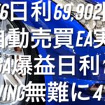 5/6日利69,902円 FX自動売買EA実績 週明けはVega爆益日利12% WINGは無難に4%