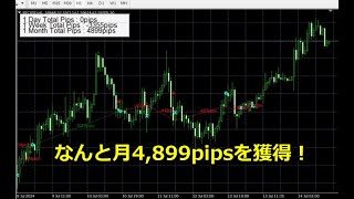 【高機能のFX手法を搭載】売買サインインジケーター。月間5,000pipsを獲得可能。Pips表示機能あり。バイナリーオプションでも使用可能。