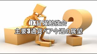 FX日曜勉強会　主要3通貨ペア今週の展望