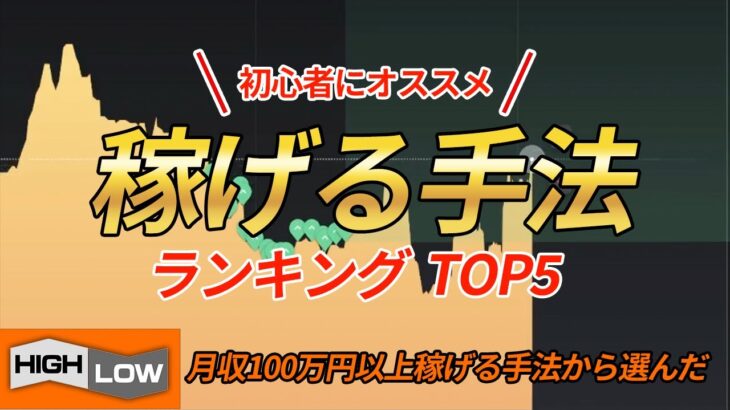 【バイナリー】稼げる手法ランキングTOP5！トレードで必ず行うべきおすすめのポイント【ハイロー】【投資】【FX】【為替】