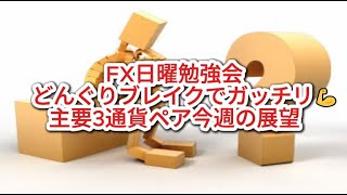 FX日曜勉強会　どんぐりブレイクでガッチリ💪主要3通貨ペア今週の展望