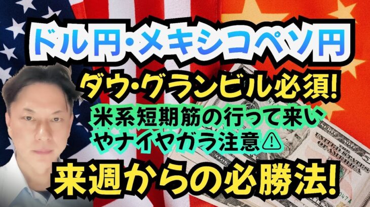 FX為替トレード　ドル円　メキシコペソ円　ギャンブル相場分析　来週からの必勝法！