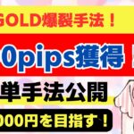 【FX】GOLD爆裂手法！190pips獲得！【ドル円】【USDJPY】【GOLD】【ユーロドル】【XAU USD】