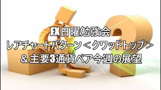 FX日曜勉強会 レアチャートパターン＜クワッドトップ＞＆主要3通貨ペア今週の展望