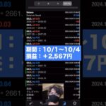 【FX自動売買検証】100万円チャレンジの収支報告（10/1〜10/4）【エウポリアEA】#shorts  #自動売買fx #お金 #fx検証 #不労所得 #投資 #fx初心者