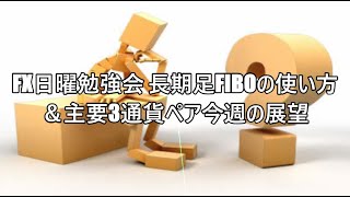 FX日曜勉強会 長期足Fiboの使い方＆主要3通貨ペア今週の展望