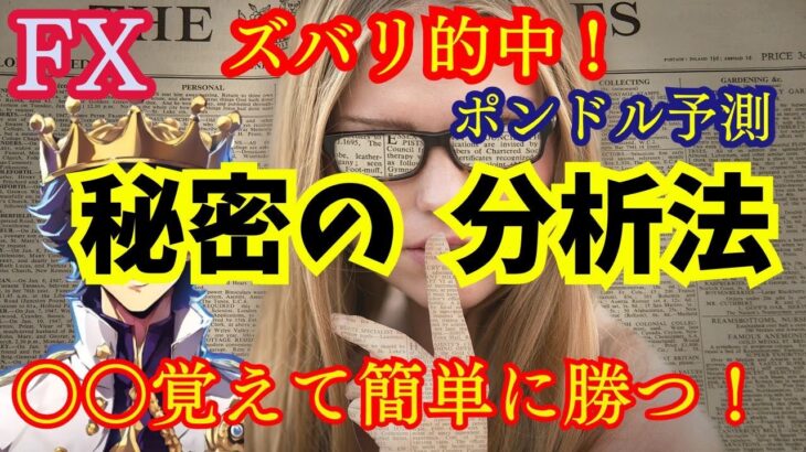 【FX王子】ポンドル予測ズバリ的中！秘密のチャート分析法は○○覚えよう！