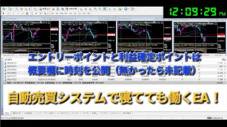 投資 為替 自動売買 FX ライブ配信 シグナル Fire 誰でもできる不労所得 EA Tycoon 2024/11/26