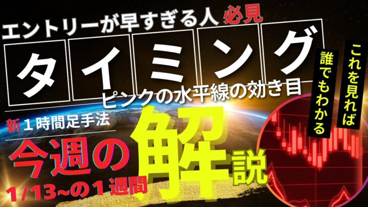 【FXエントリータイミング】エントリーのタイミングのピンクの水平線の秘密！【2025 01 26 FXエントリータイミング動画】2