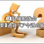 FX月曜勉強会 主要3通貨ペア今週の展望