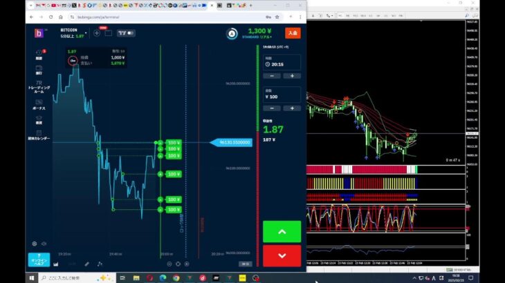 バイナリーオプション 検証 BTC/USD 250223